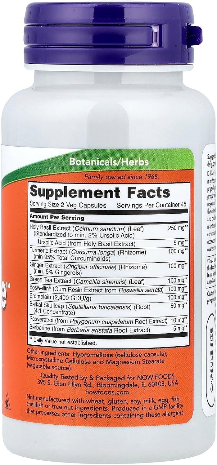 Now Foods D-Flame, 90 Veg Capsules