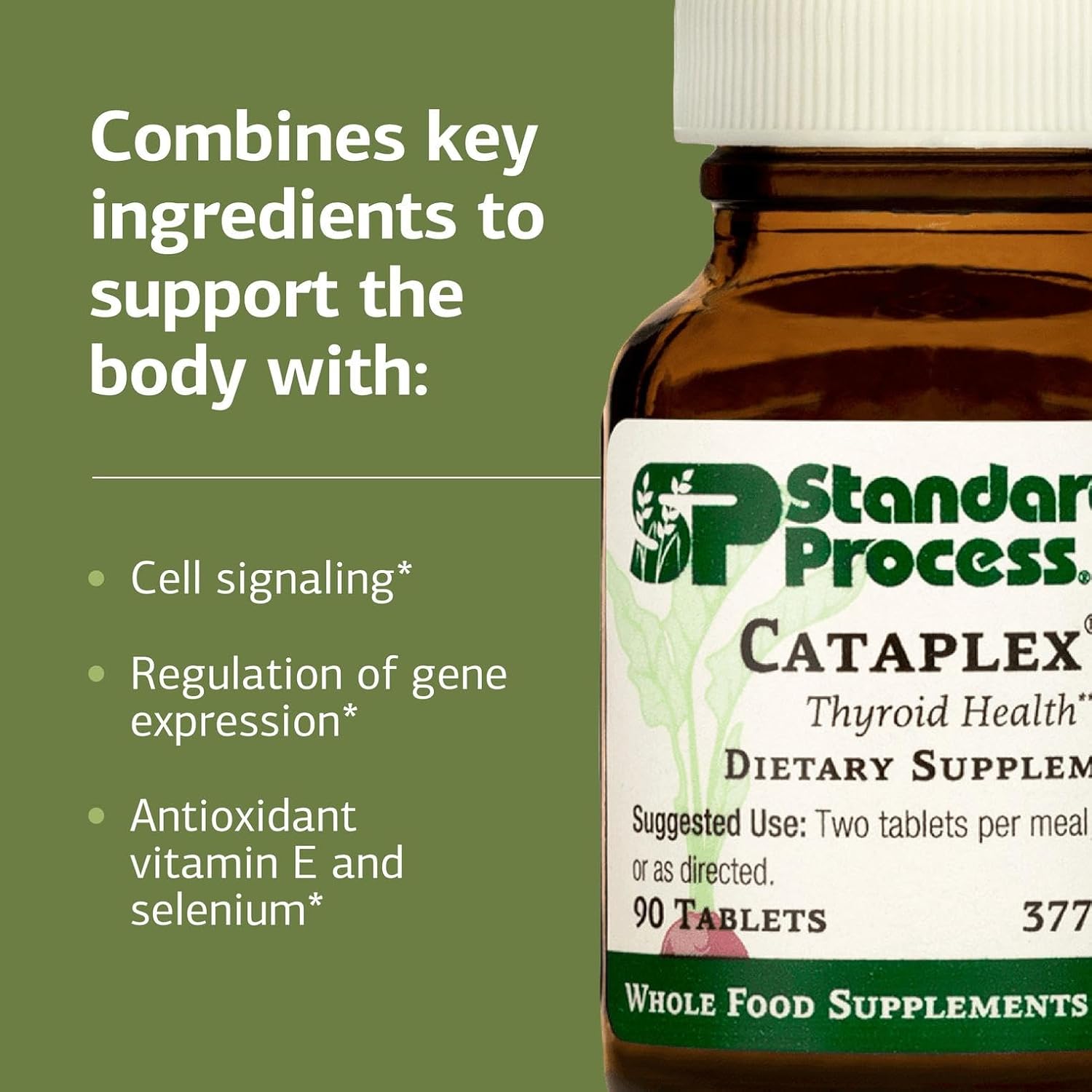 Standard Process Cataplex E – Thyroid Support with Vitamin E and Selenium – 90 Tablets
