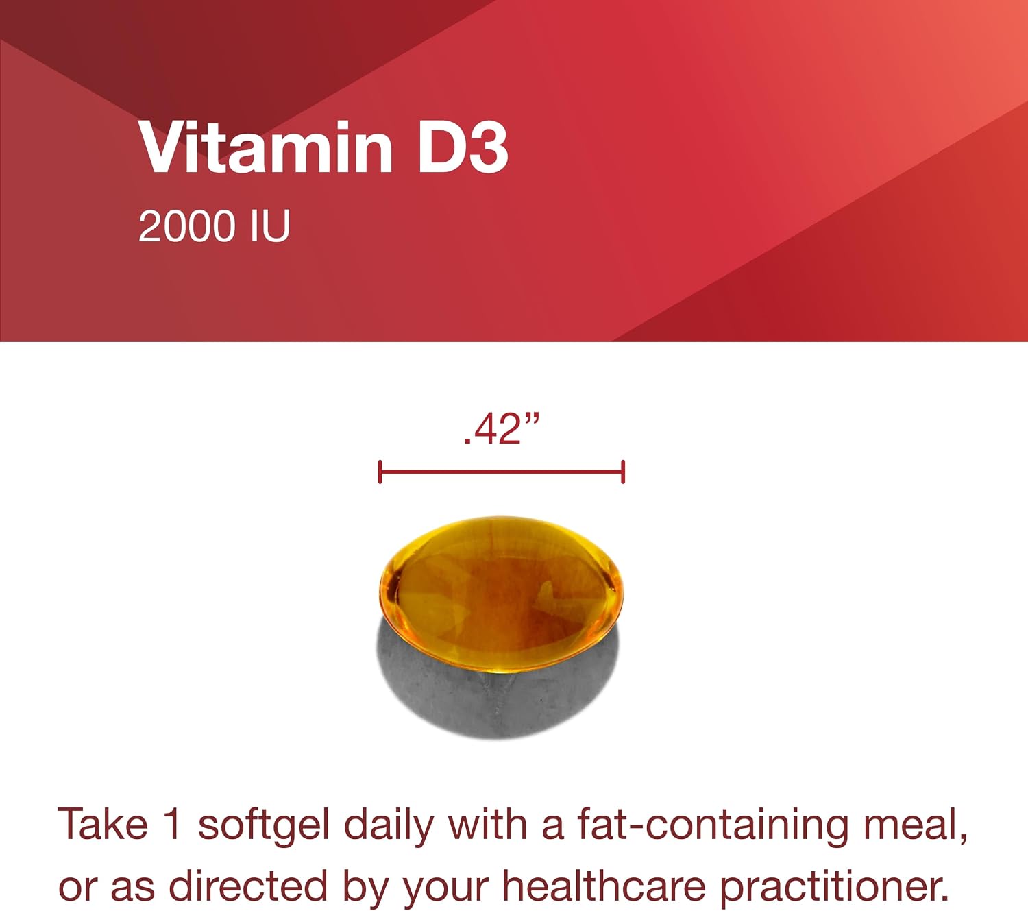 Protocol for Life Balance Vitamin D3 2,000 IU – Immune Support, Healthy Bones and Teeth – 120 Softgels