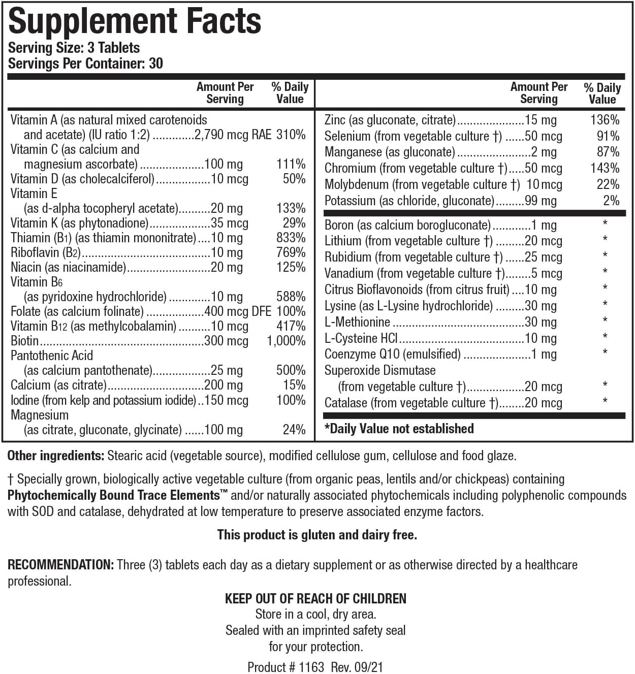 Biotics Research Bio-Multi Plus – Iron & Copper-Free Multivitamin with Chelated Minerals, Emulsified Fat-Soluble Vitamins, SOD, Catalase, 90 Tablets - görsel 3