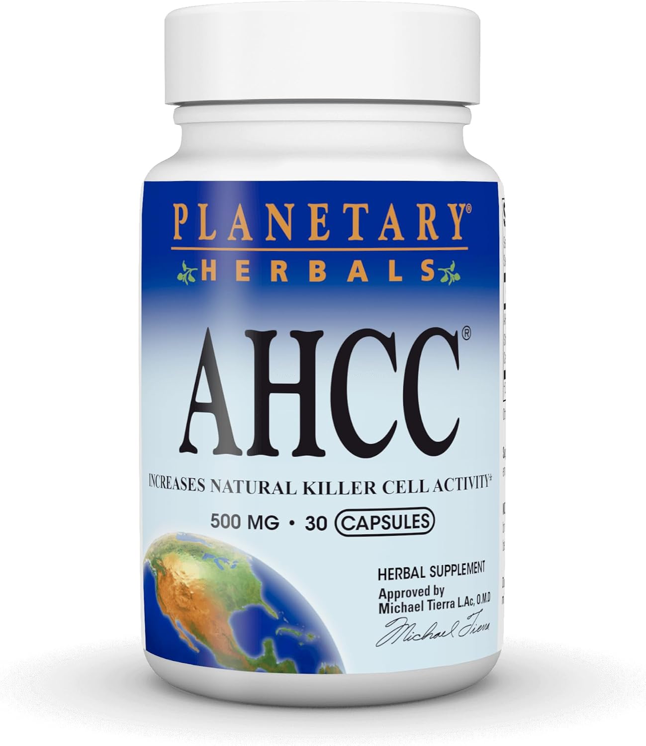 Planetary Herbals AHCC, for Immune System Support* 500 mg – 30 Capsules