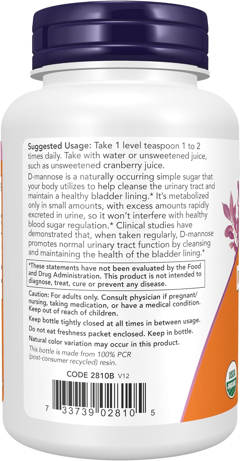 NOW Foods D-Mannose Powder, 3 oz (85 g) – Urinary Tract Health