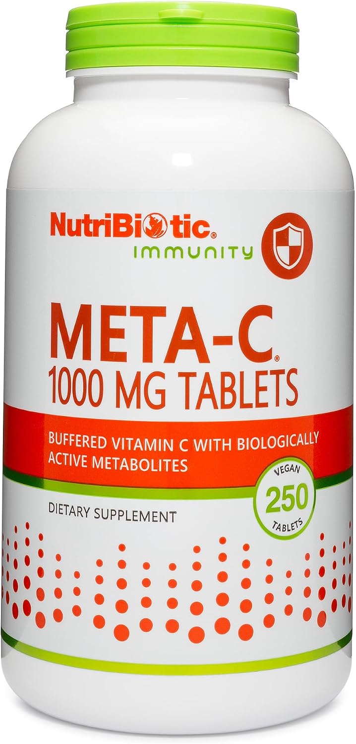 NutriBiotic Buffered Vitamin C, 500 mg, 100 Capsules - Pharmaceutical Grade with Minerals
