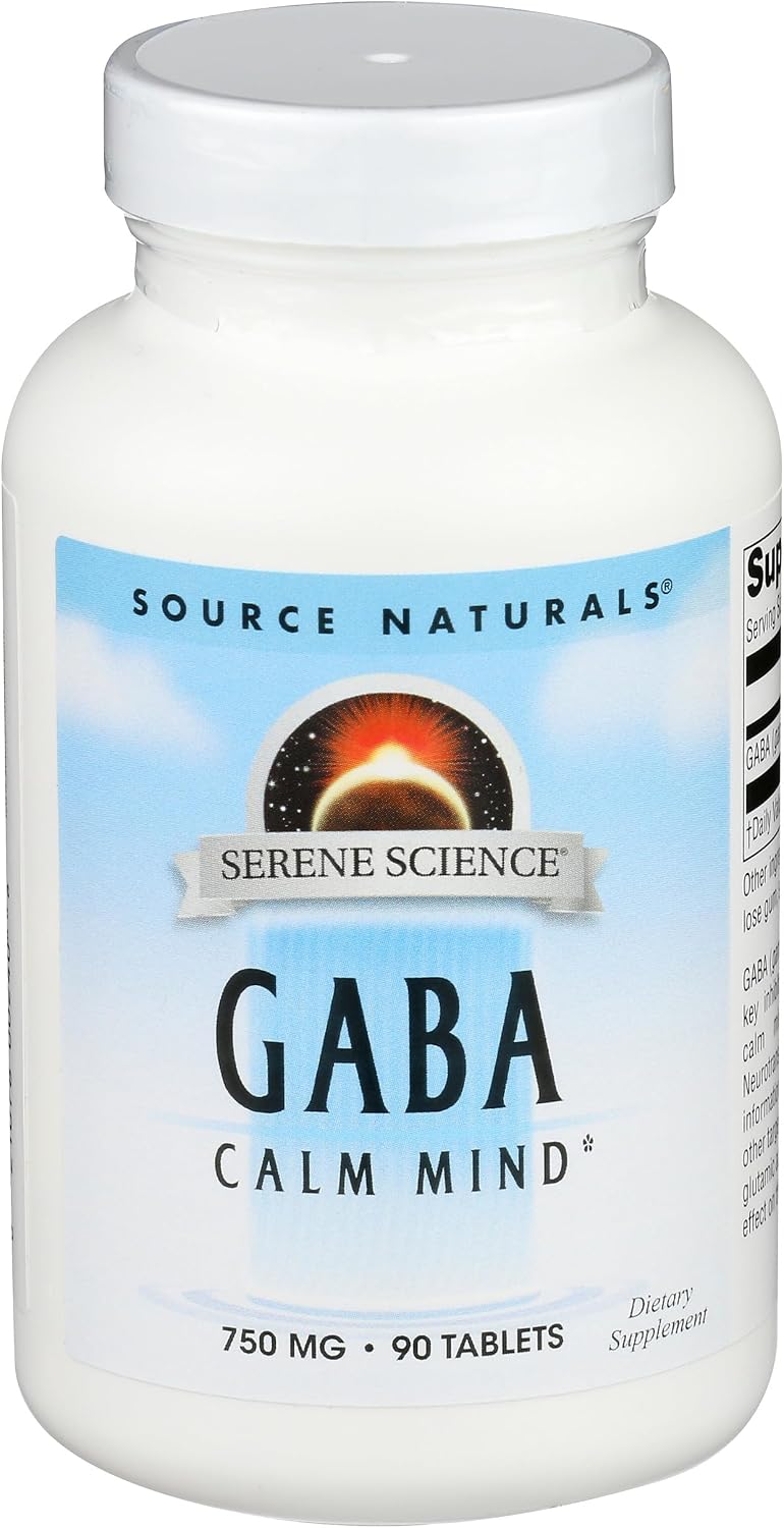 Source Naturals Serene Science GABA 750 mg – Calm Mind Support, 90 Tablets