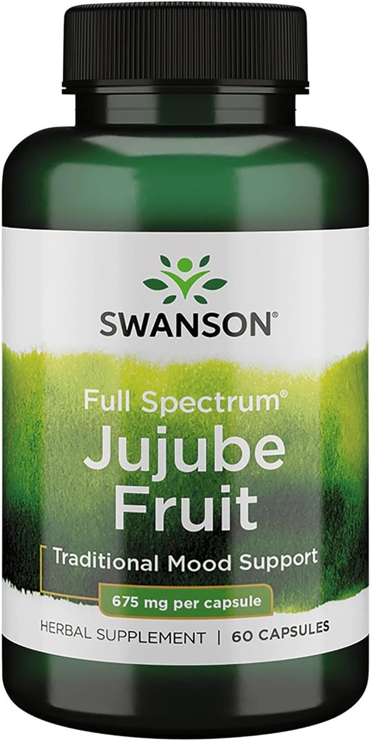 Swanson Jujube Fruit Full Spectrum Herbal Supplement, 60 Capsules, 675 mg Each