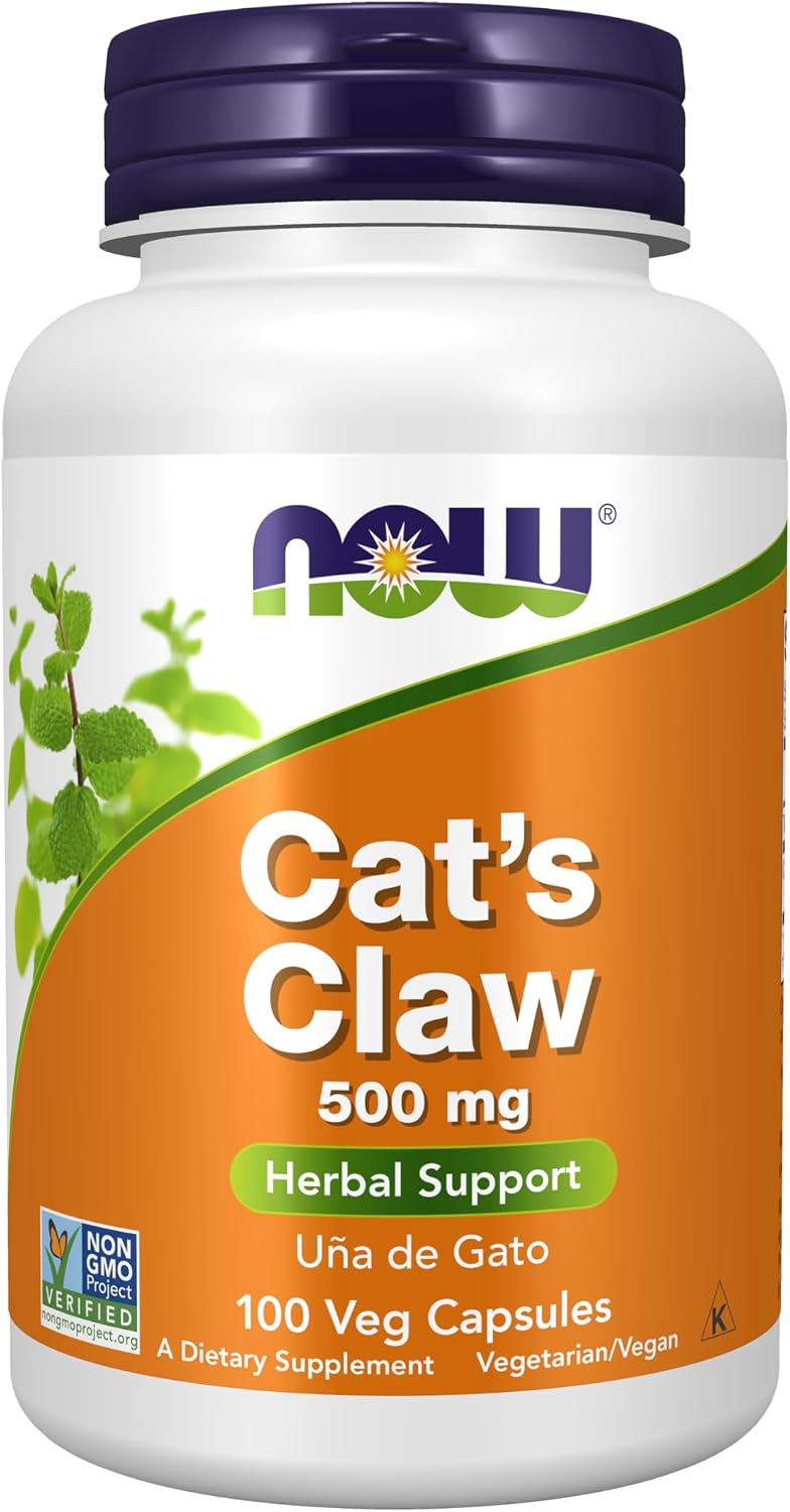 NOW Foods Cat's Claw 500 mg, Non-GMO, Herbal Supplement, 100 Veg Capsules