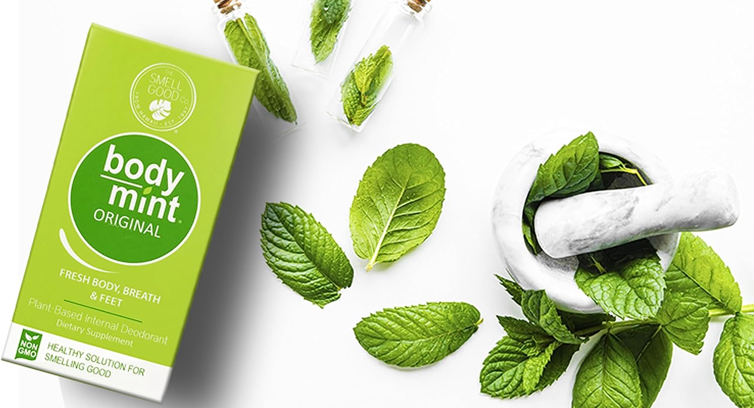 BodyMint - Chlorophyll Supplement for Internal Body Odour, 50 Count (Pack of 2)
