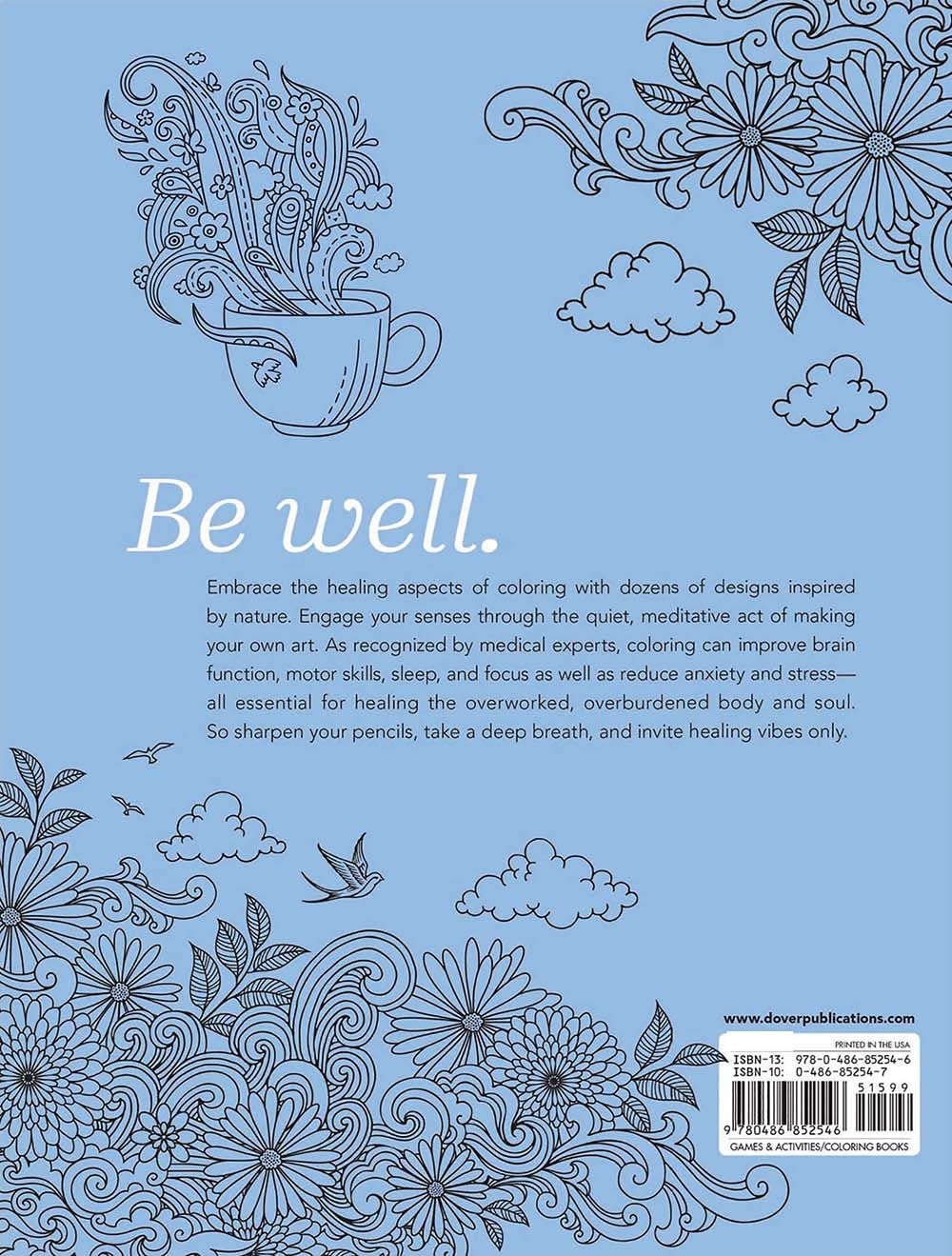 Healing Vibes: Colouring for Calm (Dover Adult Colouring Books)