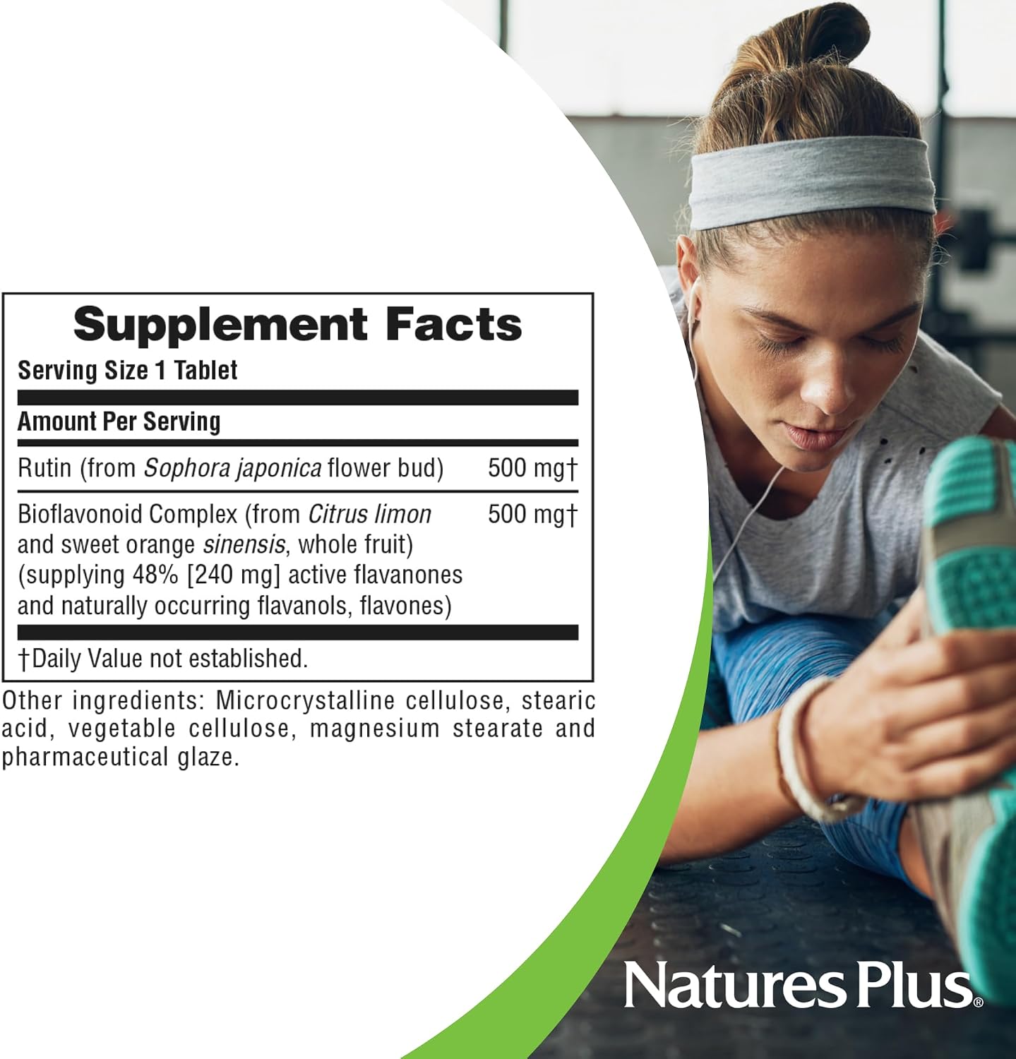 Nature's Plus Biorutin - 1000 mg, 90 Tablets - Bioflavonoid & Rutin Complex