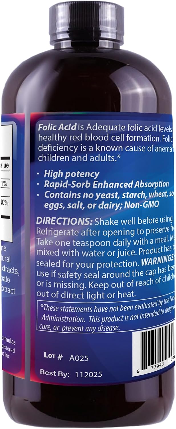 Liquid Folic Acid 800 mcg, 240 mL