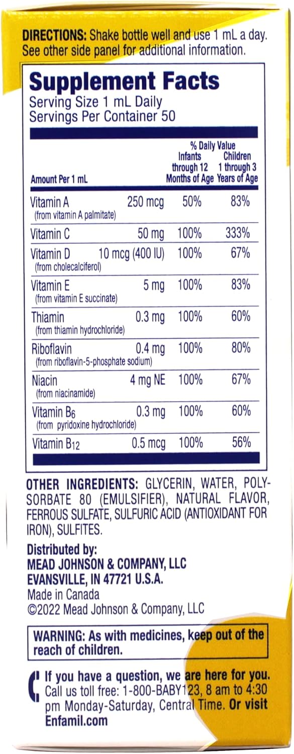 Enfamil Poly-Vi-Sol Multivitamin Drops, 50 mL