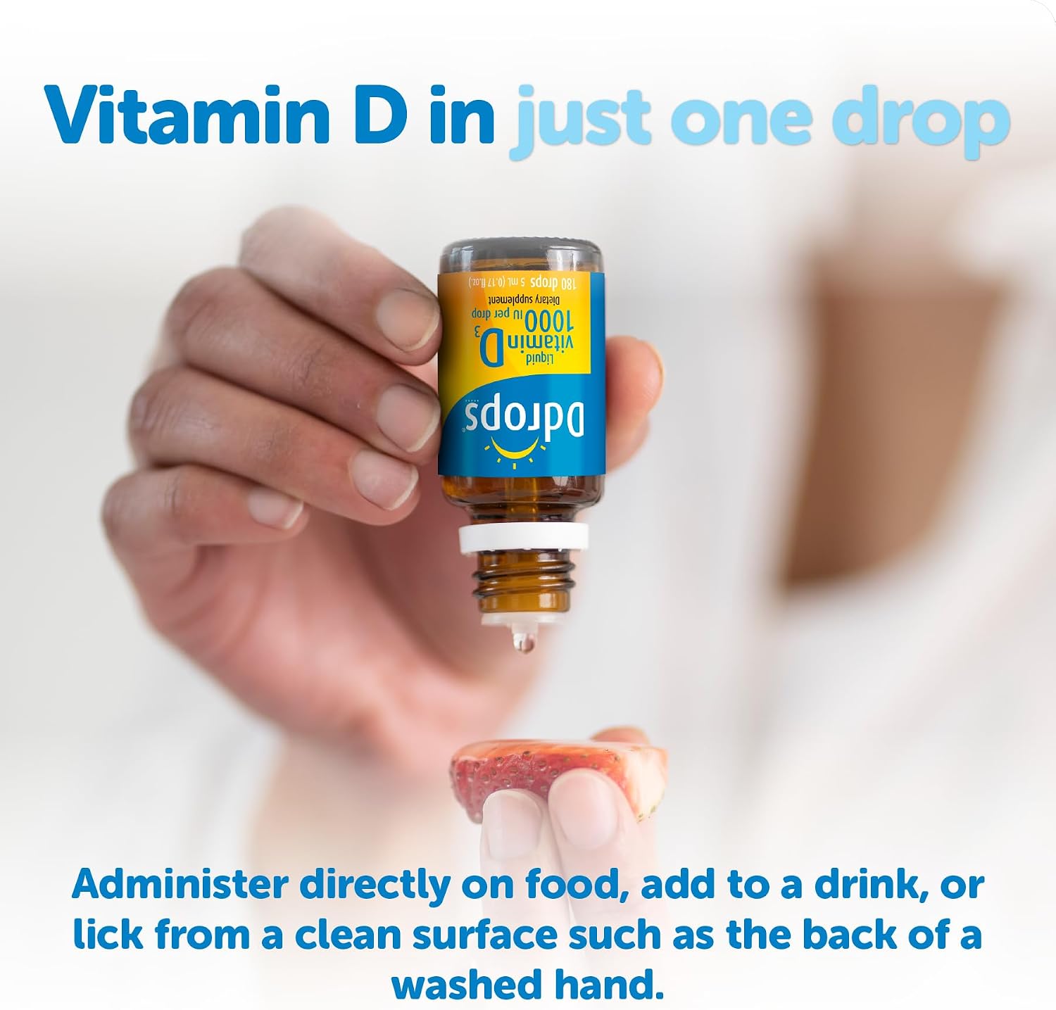 Ddrops Vitamin D3 1000 IU - 180 Drops, Liquid Supplement for Immune Support & Bone Health (Canada)
