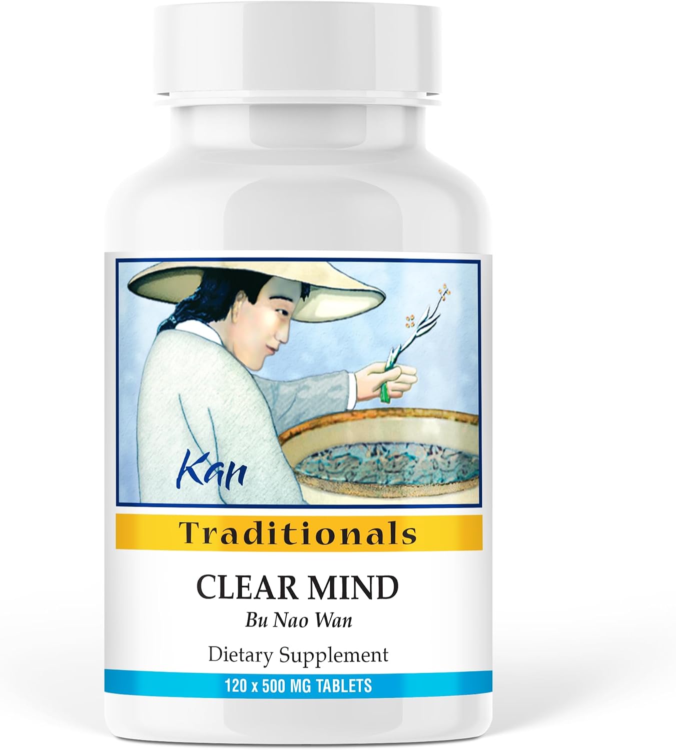 Kan Herbs Company Clear Mind Formula – Traditional Chinese Herbal Blend for Cognitive Clarity and Spirit Support, 120 Tablets