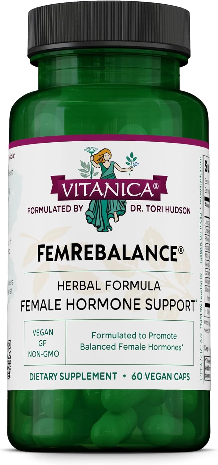 Vitanica FemRebalance, Women's Hormone Balance Support, Vegan, 60 Capsules