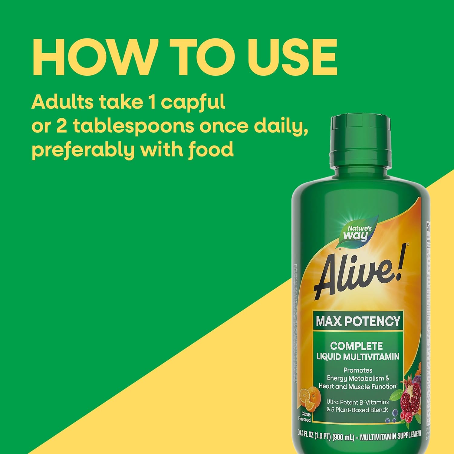 Nature's Way Alive! Max Potency Complete Liquid Multivitamin, 900 mL