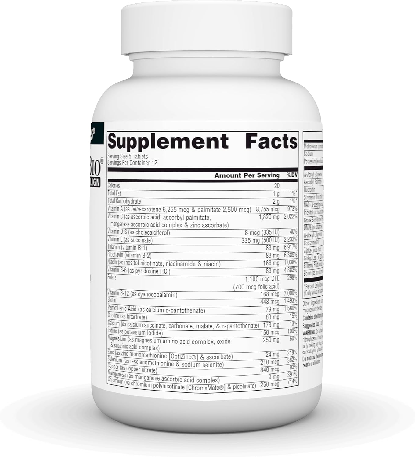 Source Naturals Elan Vital Multiple Vitamin – Comprehensive Multi-Nutrient Formula for Whole-Body Support – 60 Tablets