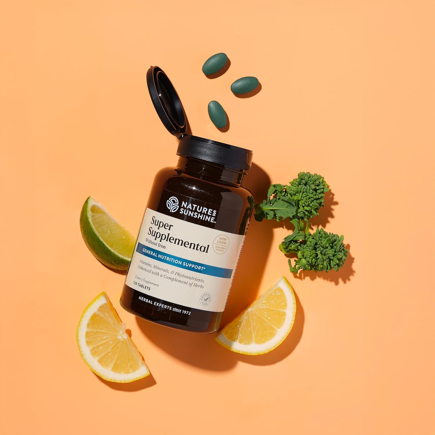 Nature's Sunshine Super Supplementary w/o Iron – Complete Multivitamin with Minerals, Herbs & Amino Acids