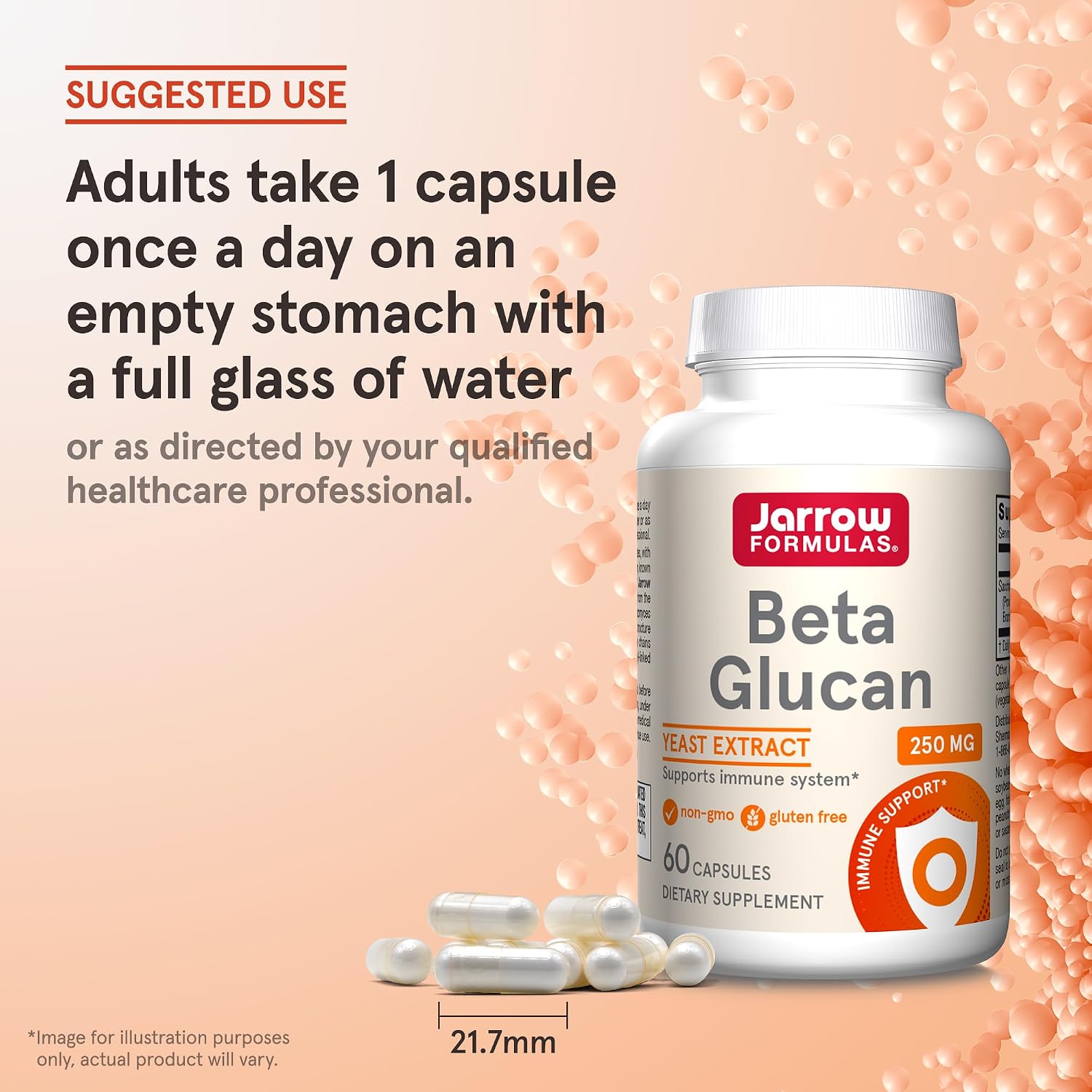 Jarrow Formulas Beta Glucan – Immune Health Supplement (60 Capsules)