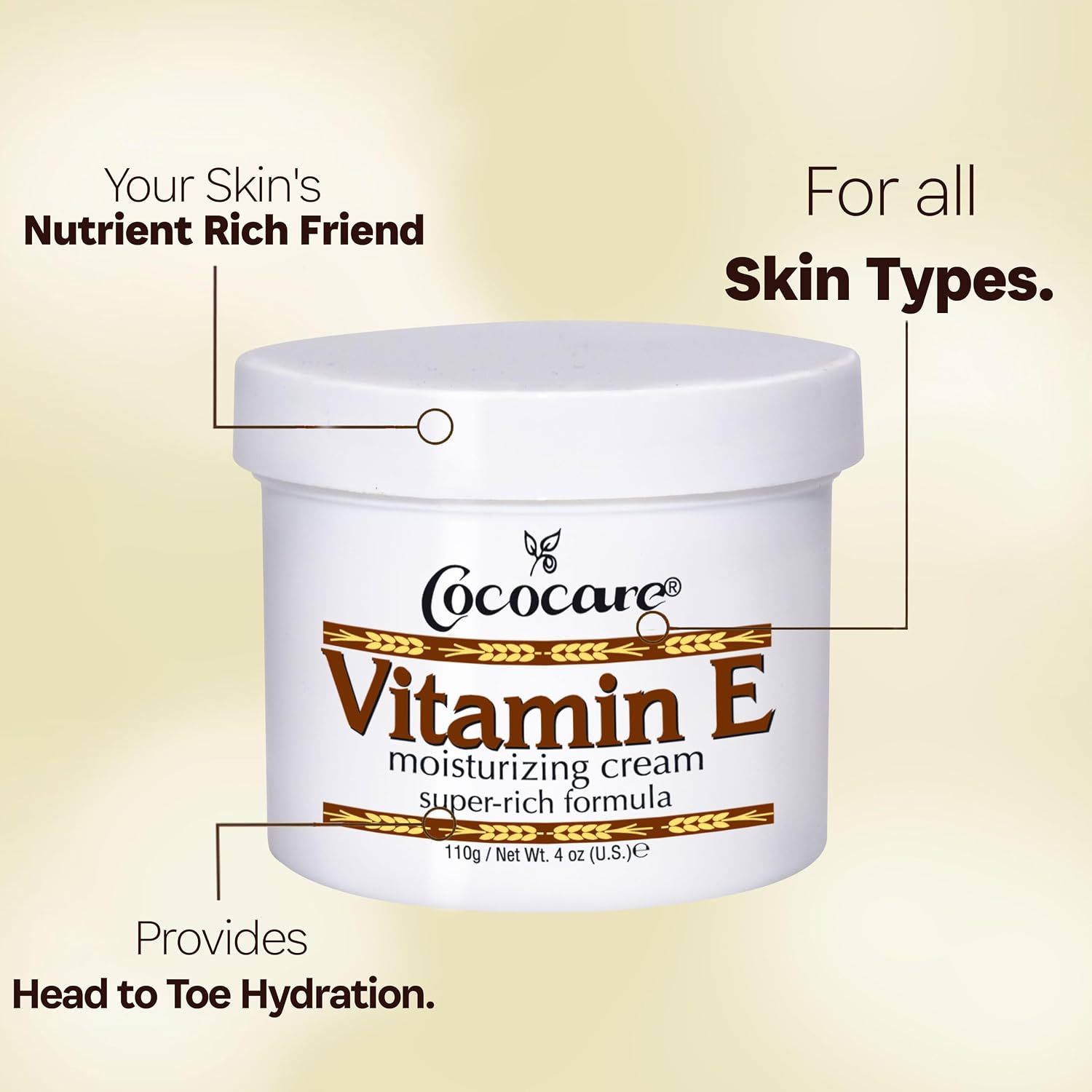 Cococare Vitamin E Super Rich Formula Moisturising Cream, 113 g (4 oz)