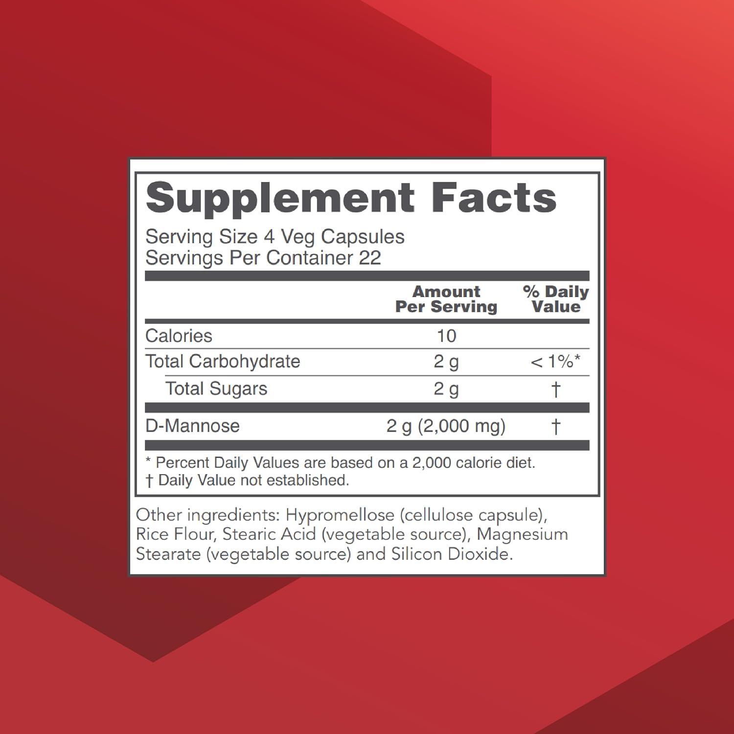 Protocol for Life Balance D-Mannose 500 mg - 90 Veg Capsules