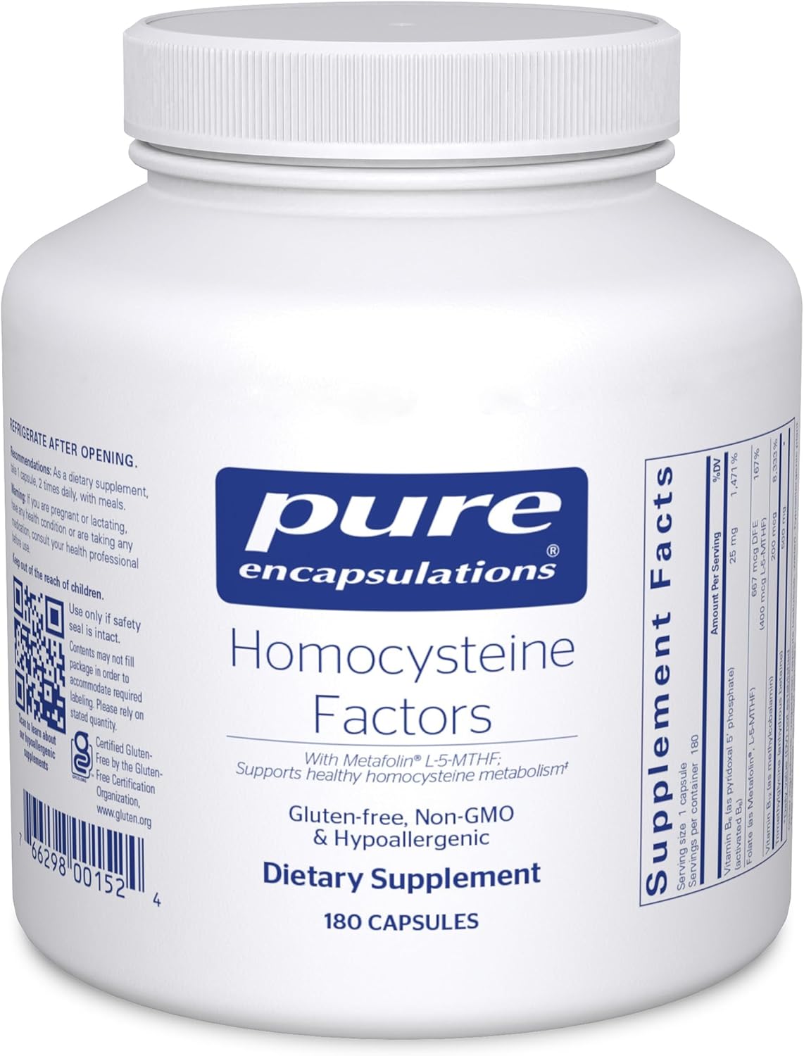 Pure Encapsulations Homocysteine Factors - 180 Capsules