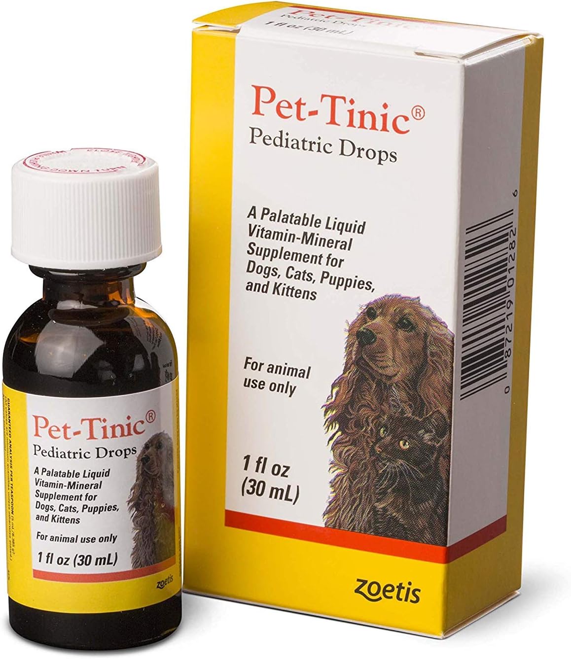 Pet-Tinic Pediatric Drops for Dogs, Cats, Puppies and Kittens, 30 ml