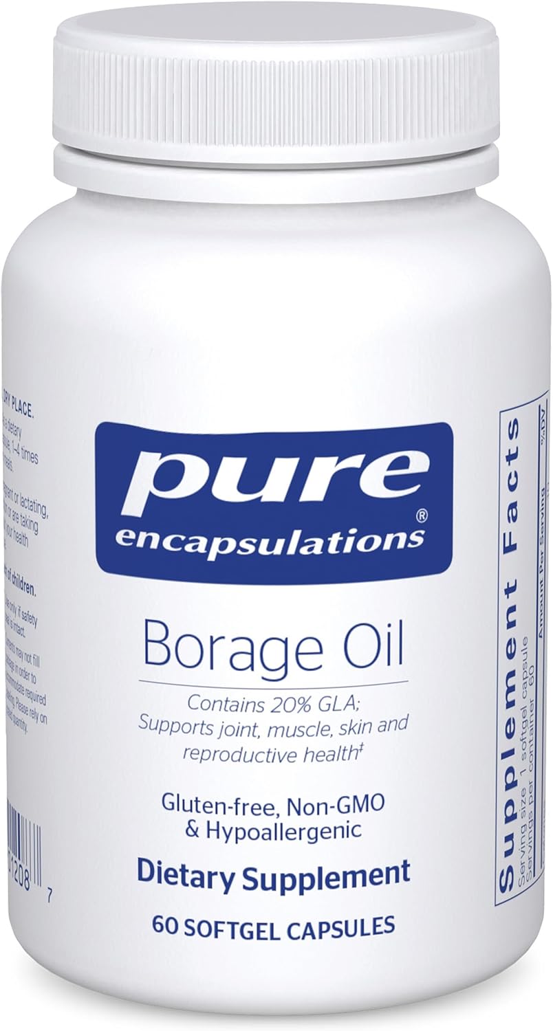 Pure Encapsulations Borage Oil | Hypoallergenic Dietary Supplement | 180 Softgel Capsules