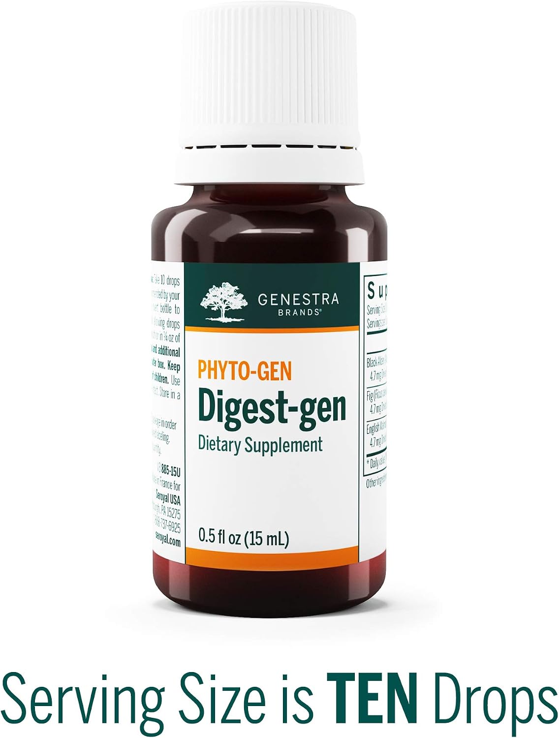 Genestra Brands Digest-gen | Black Alder, Fig, and English Walnut Herbal Supplement | 15 ml
