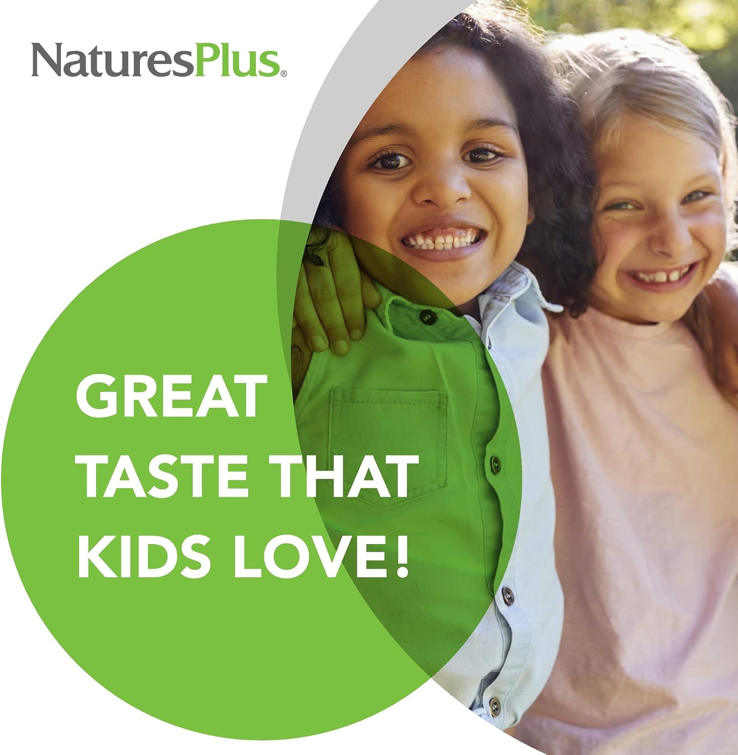 NaturesPlus Animal Parade Gold Children's Liquid Multivitamin – Natural Tropical Berry Flavour – 473 mL