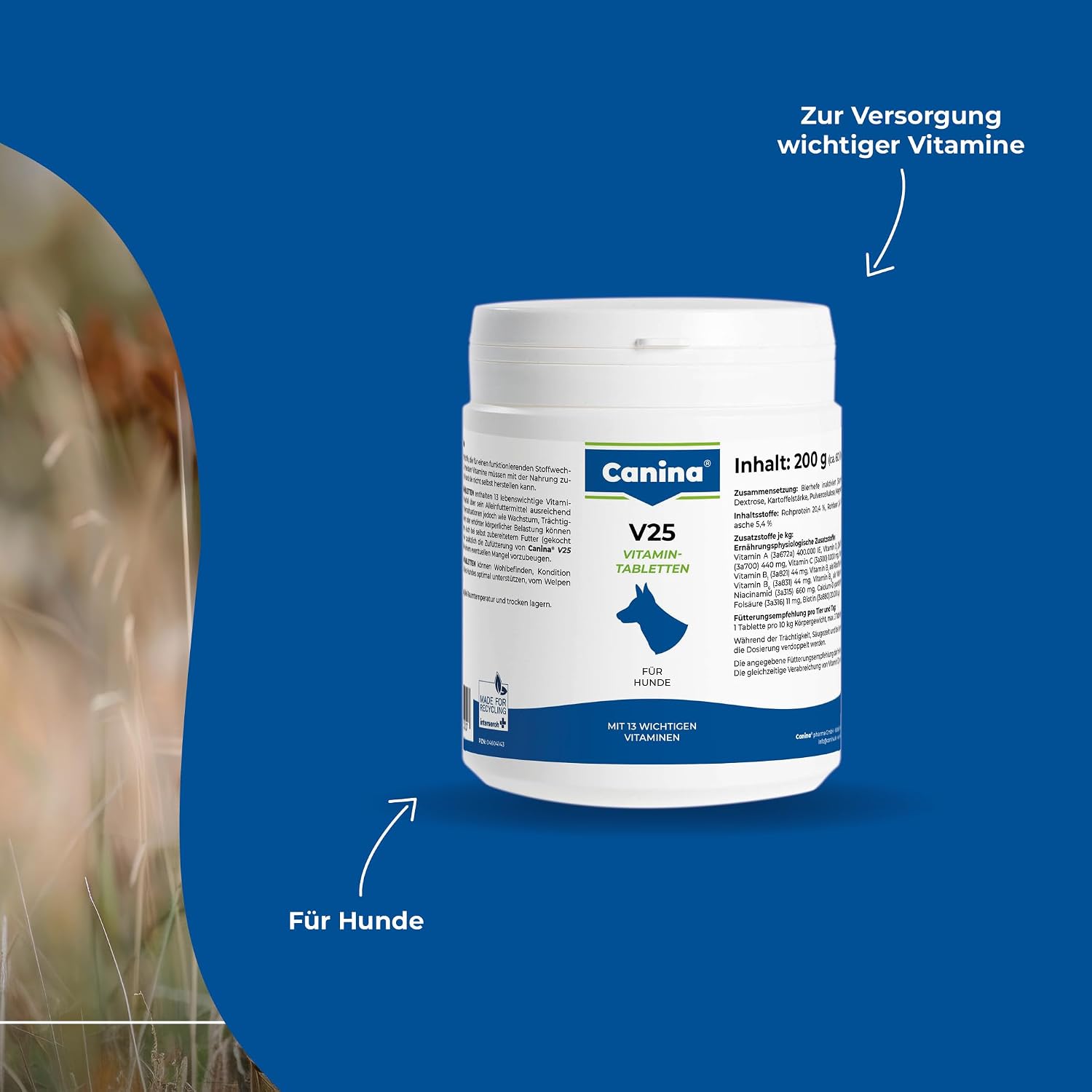 Canina V25 Vitamin Tablets 200 g