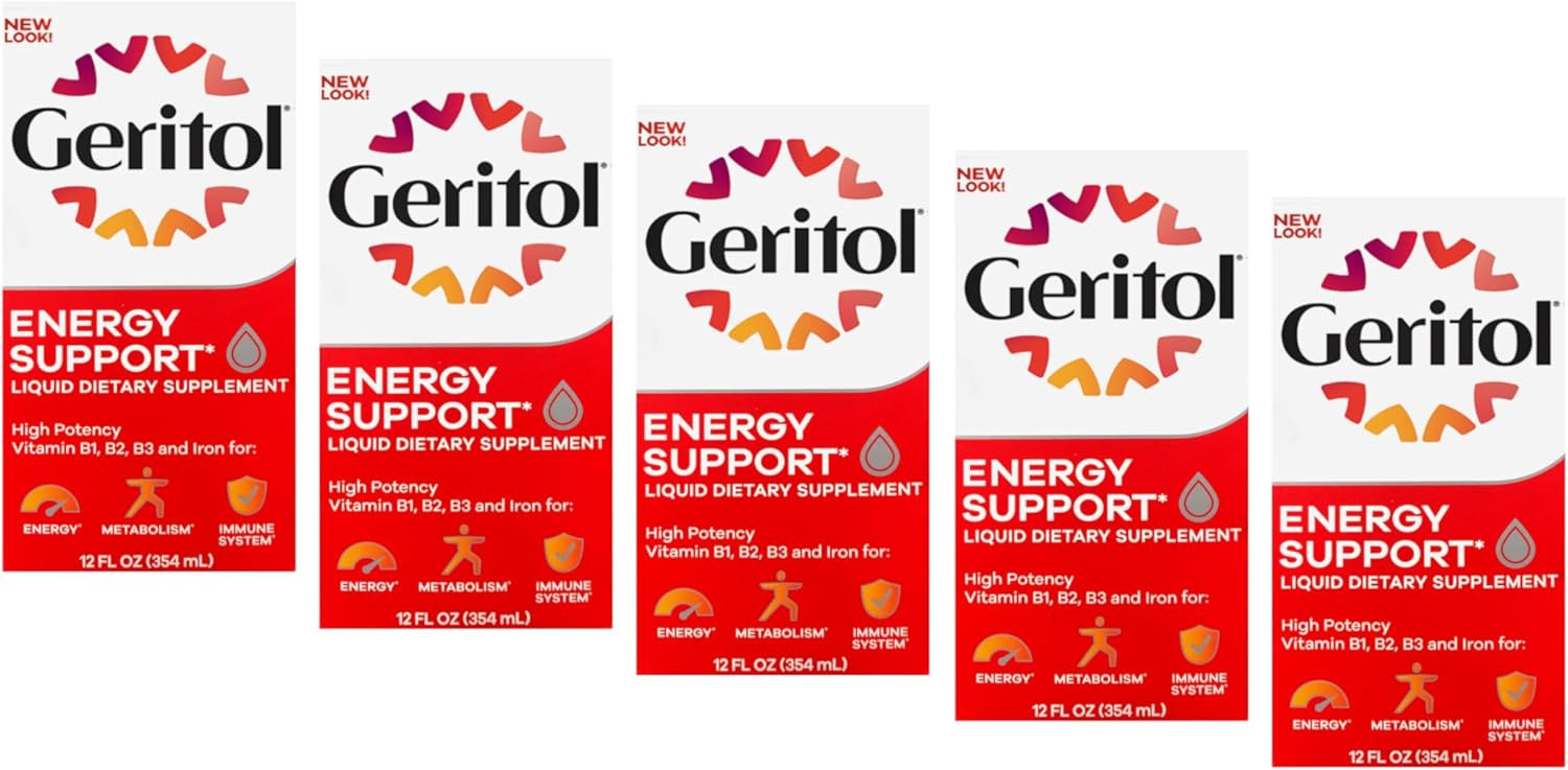 Geritol Liquid Supplement, B-Vitamins & Iron, 355 mL