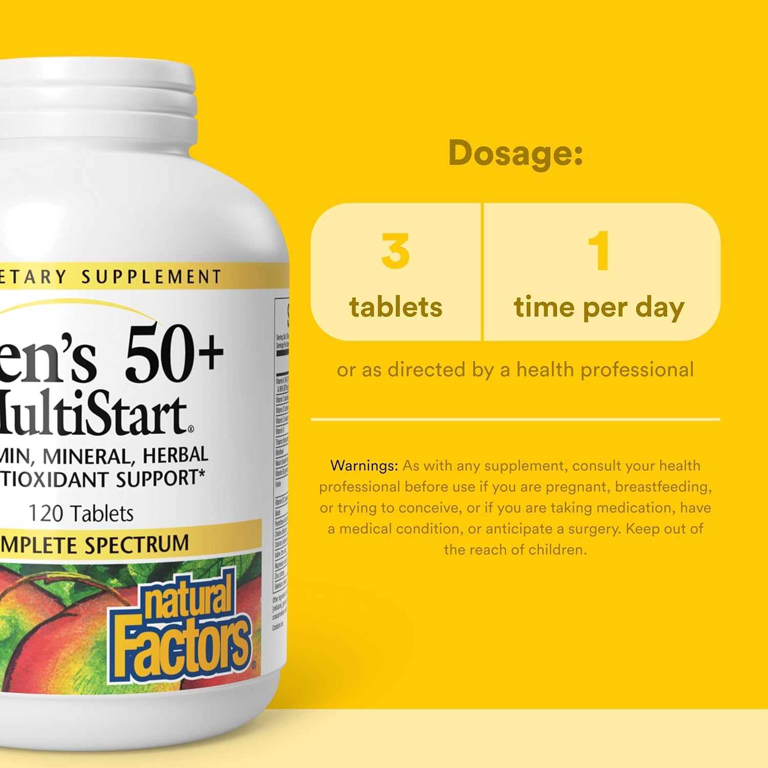 Natural Factors Men's 50+ MultiStart Daily Multivitamin