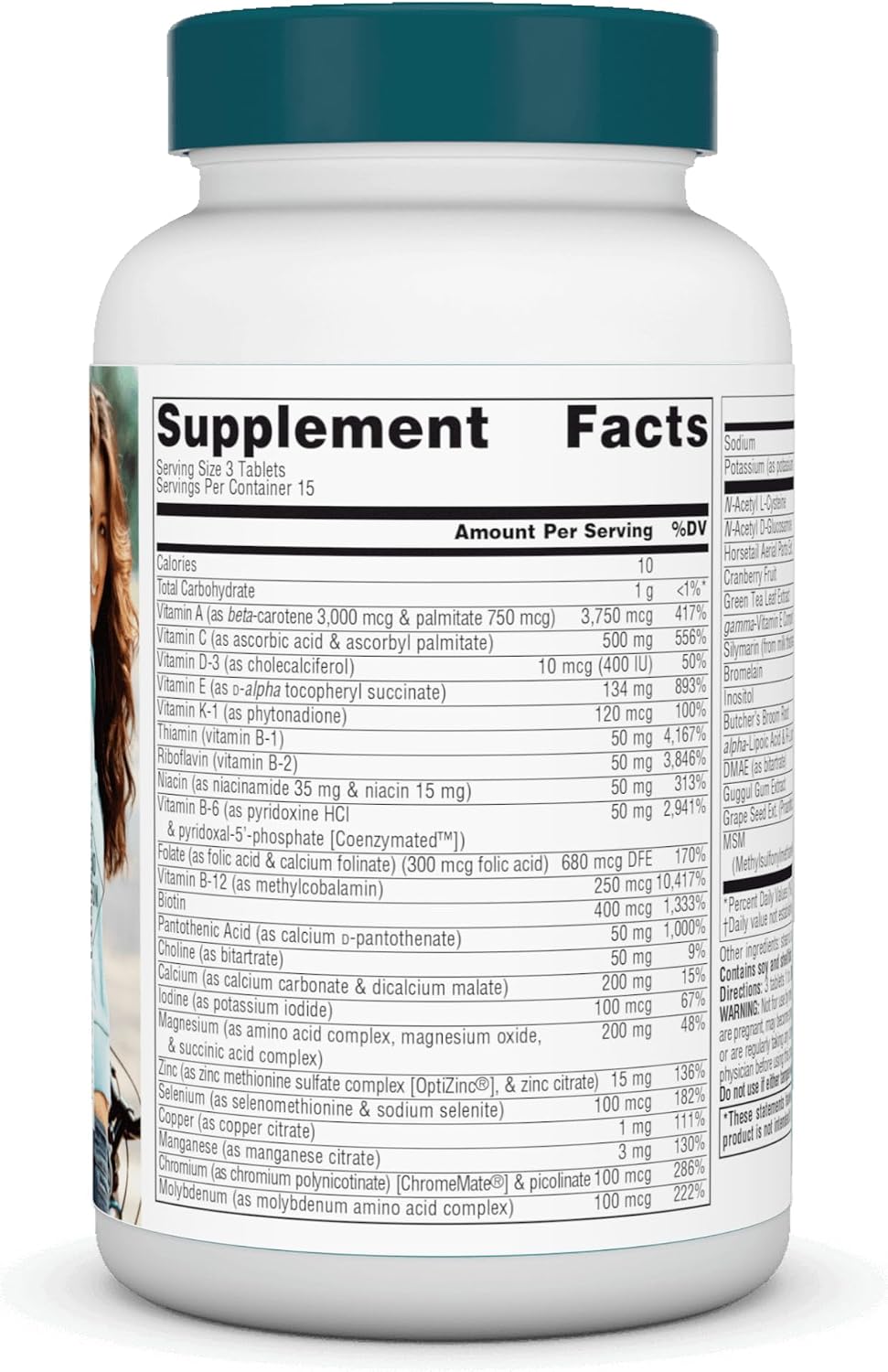 Source Naturals Women's Life Force Multiple Iron Free – Daily Multivitamin with 13 Vitamins and Minerals – 45 Tablets