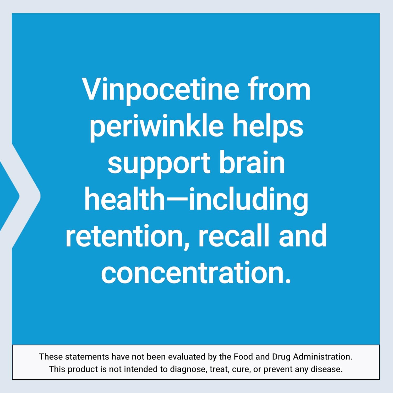 Life Extension Vinpocetine – Brain Health Supplement for Memory and Concentration – 100 Tablets