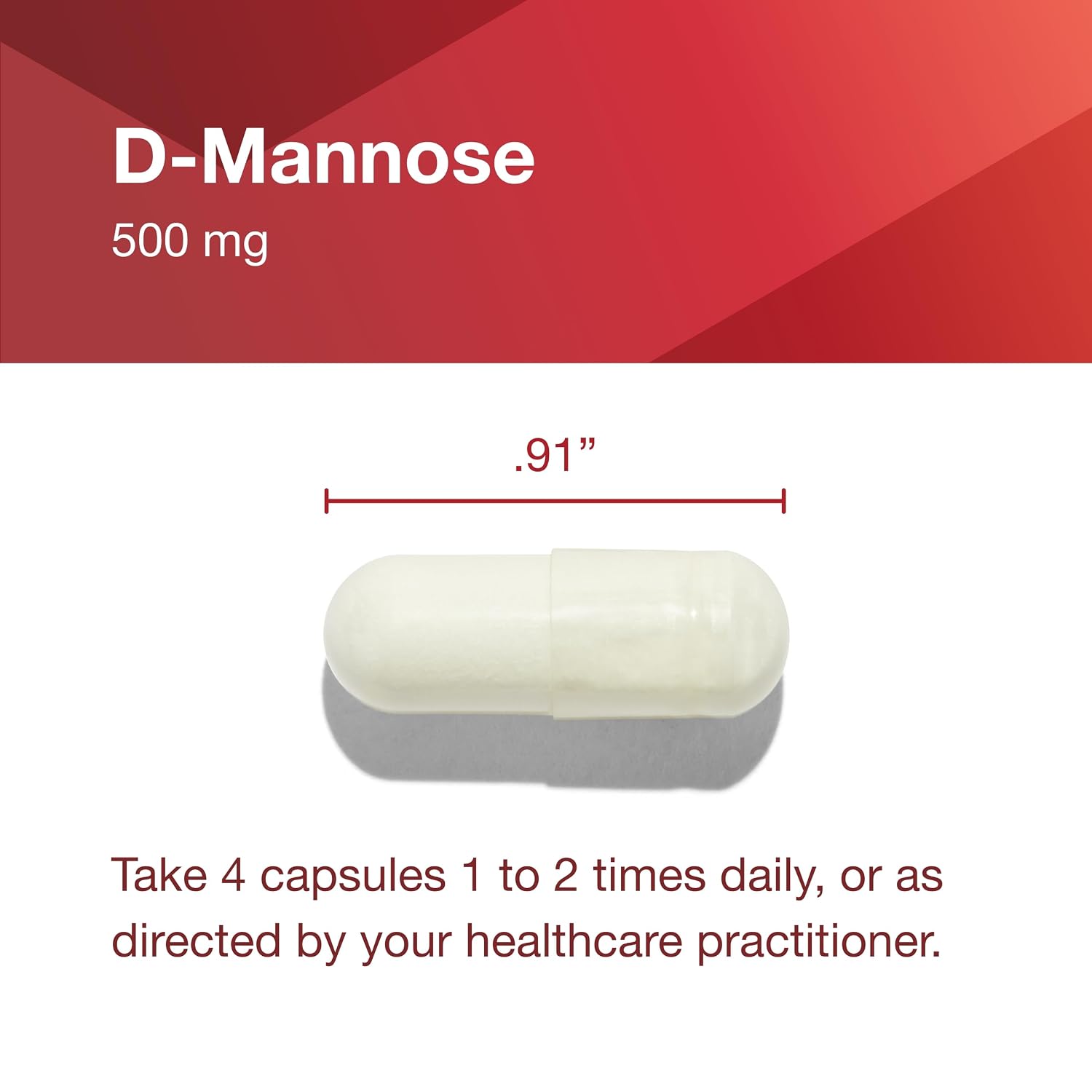 Protocol for Life Balance D-Mannose 500 mg - 90 Veg Capsules