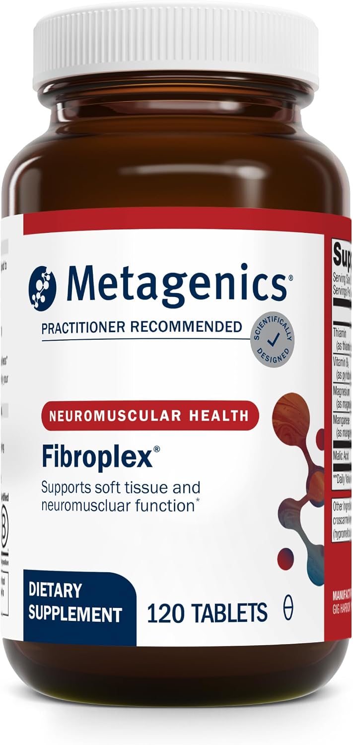 Metagenics Fibroplex - Magnesium, Malic Acid & B Vitamins for Neuromuscular, Bone, Heart & Stress Support - Chelated Minerals - 120 Tablets