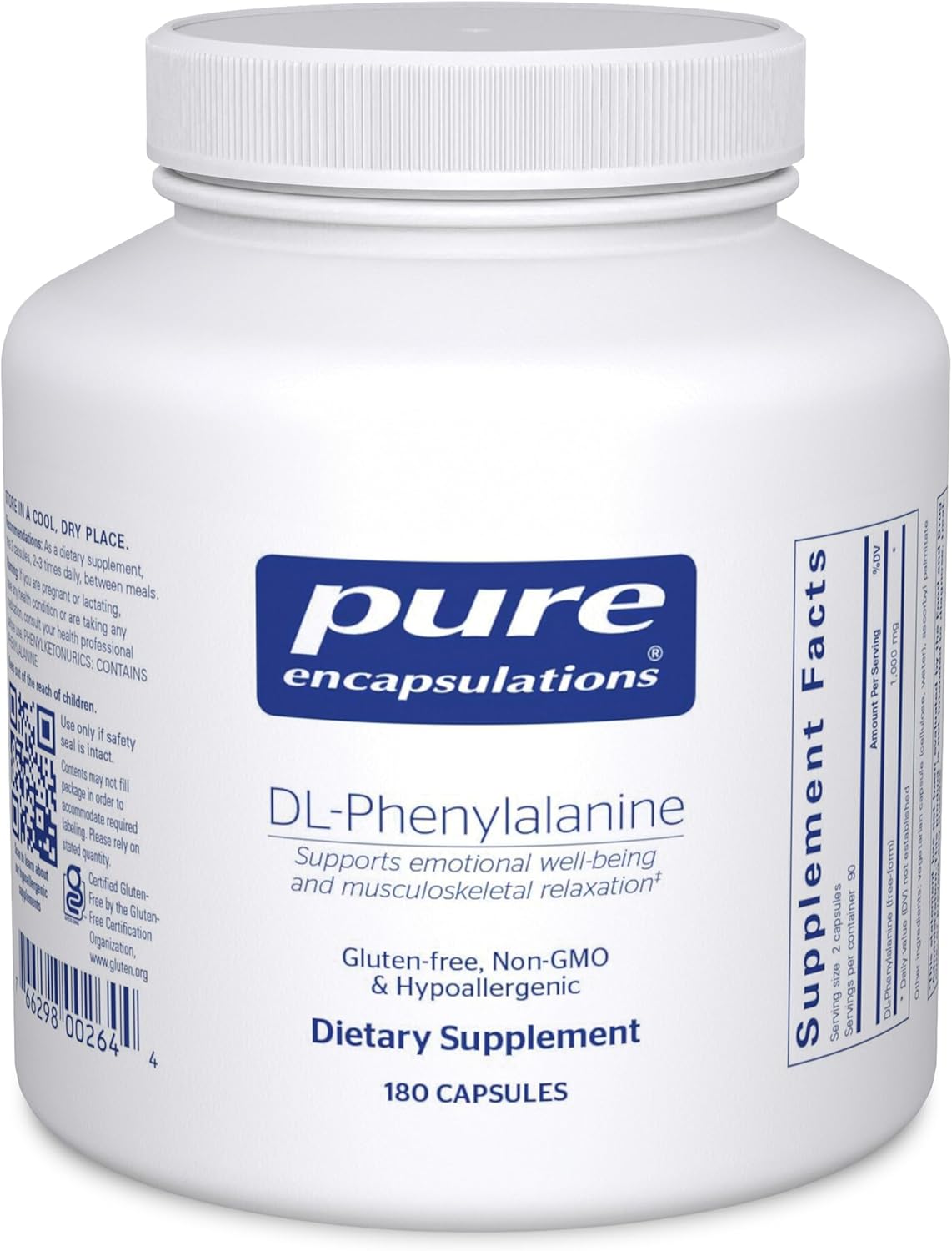 Pure Encapsulations DL-Phenylalanine | Amino Acid Supplement for Memory, Focus, Joints, and Cognitive Support* | 90 Capsules