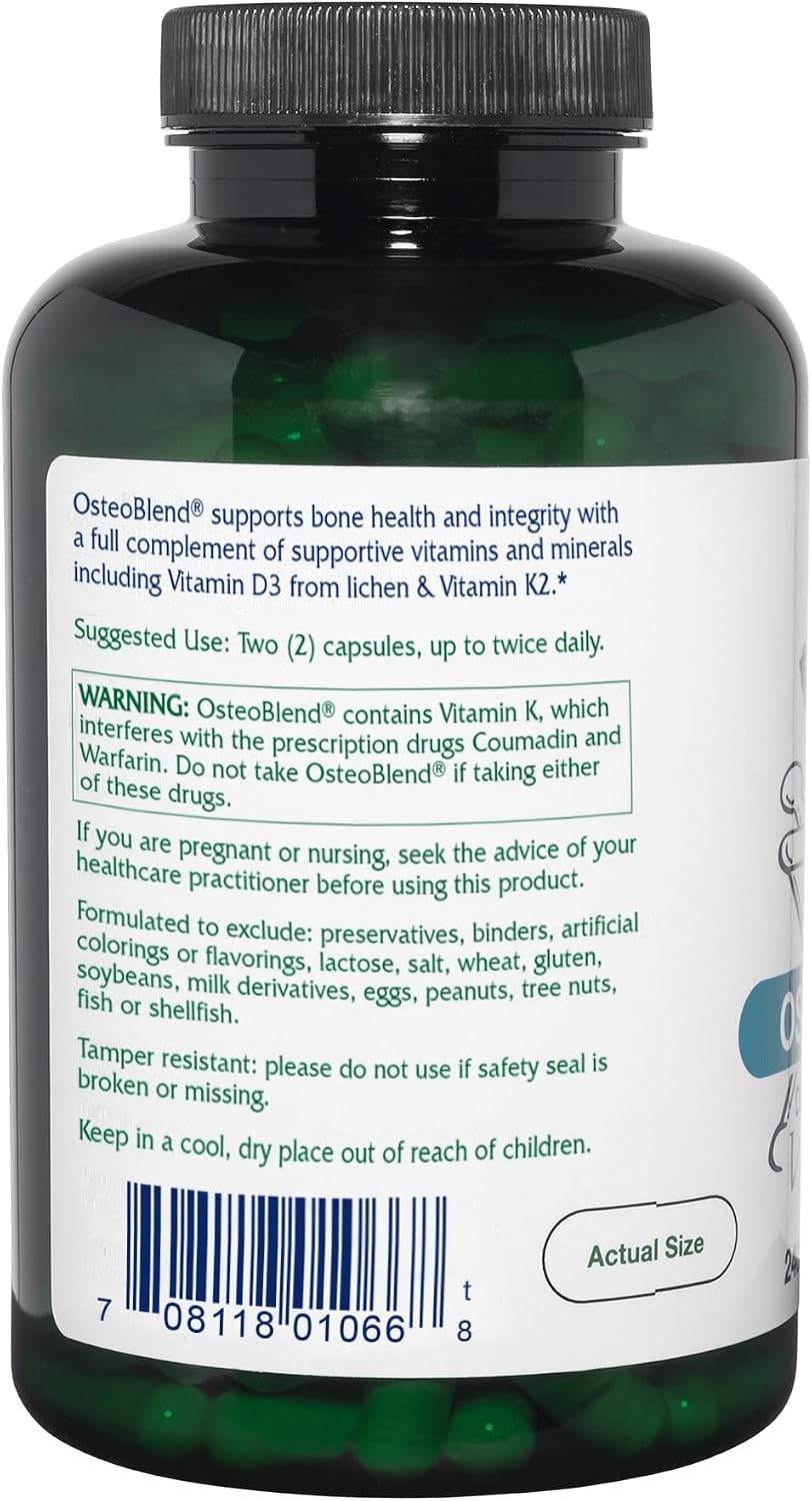 Vitanica OsteoBlend Bone Support - Vegan Bone Health Supplement, 240 Capsules