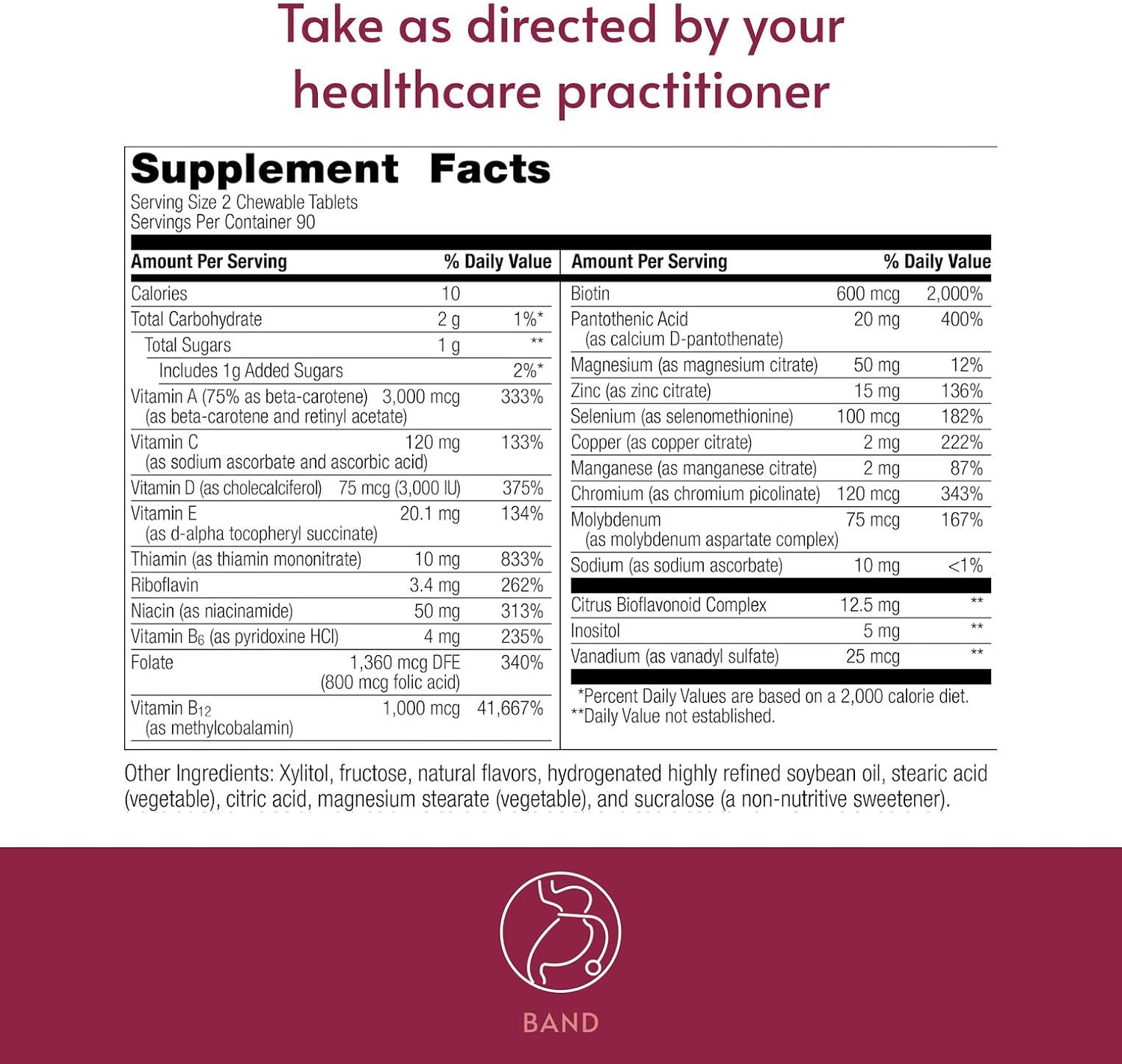 Bariatric Advantage Chewable Essential Multivitamin Without Iron - 180 Count - Berry - görsel 4