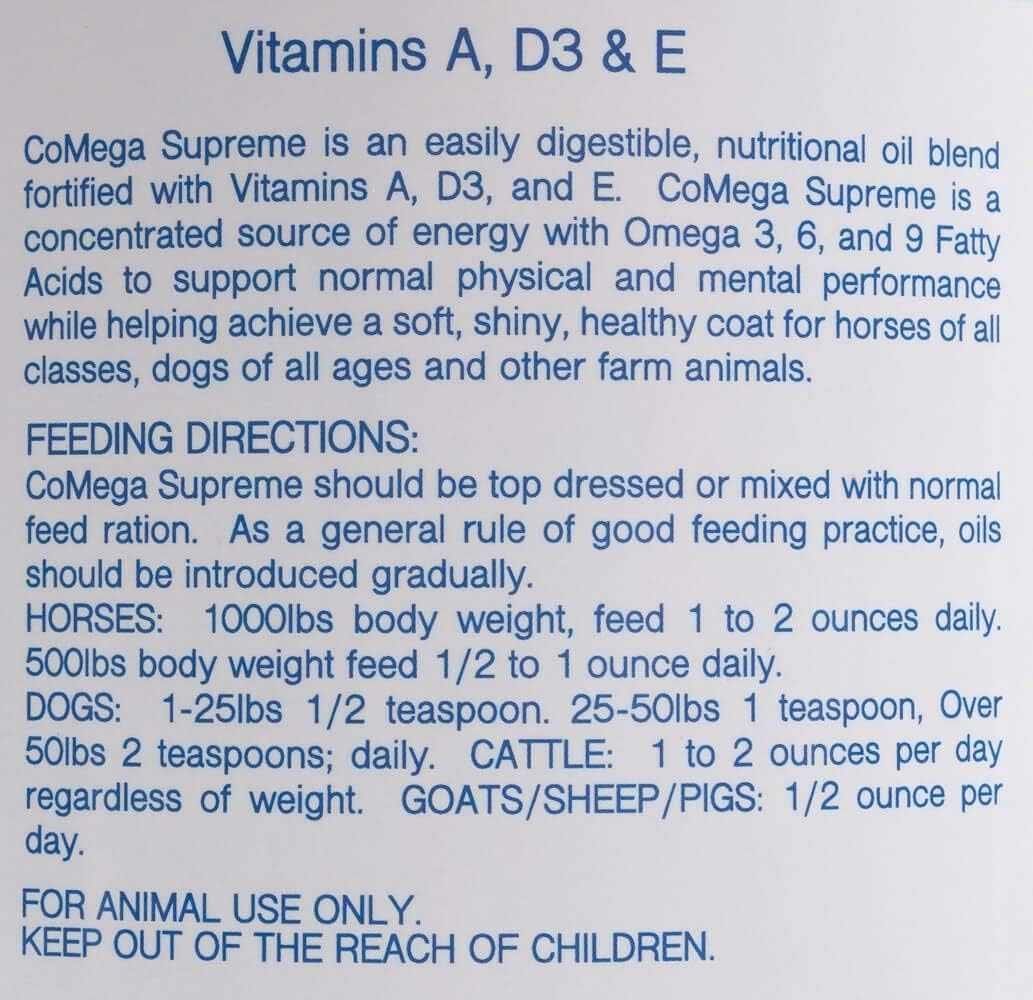 AniMed CoMega Supreme, 1 Gallon, Balanced Essential Fatty Acid Coat Supplement for Horses and Dogs - görsel 4
