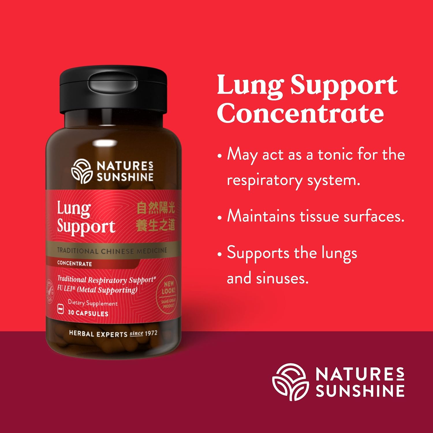 Nature's Sunshine Lung Support TCM Concentrate - 30 Capsules