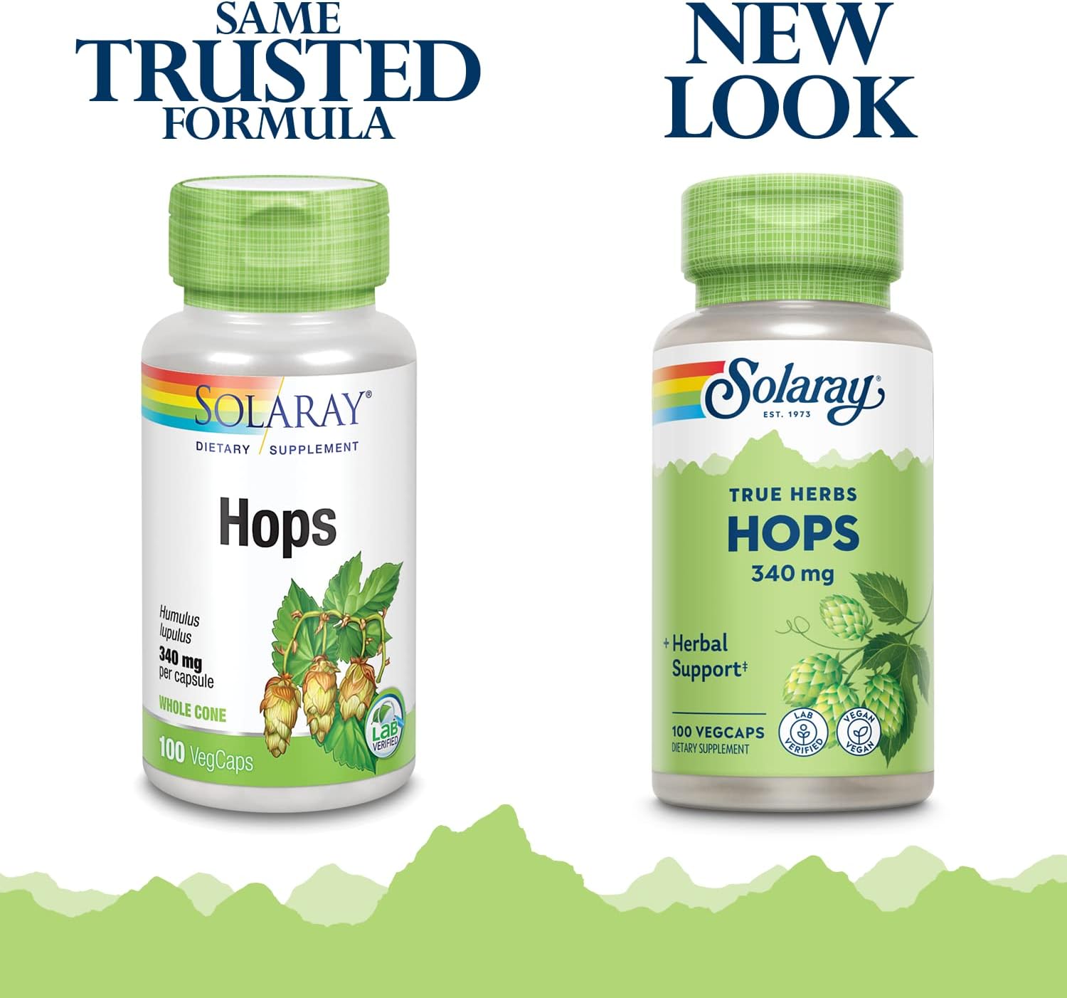 Solaray Hops Cone 340 mg - 100 Veg Capsules