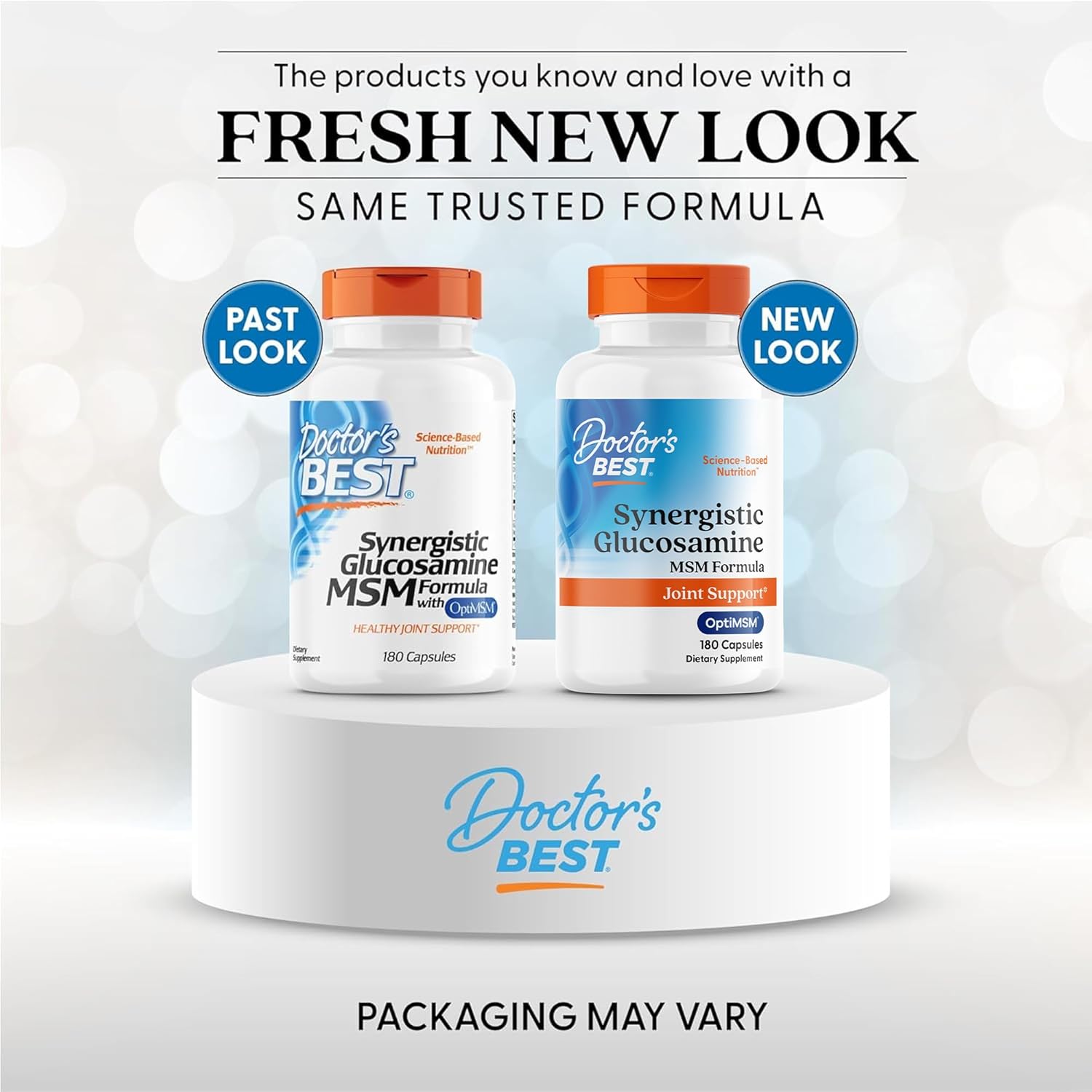 Doctor's Best Synergistic Glucosamine with MSM Formula, 180 Capsules