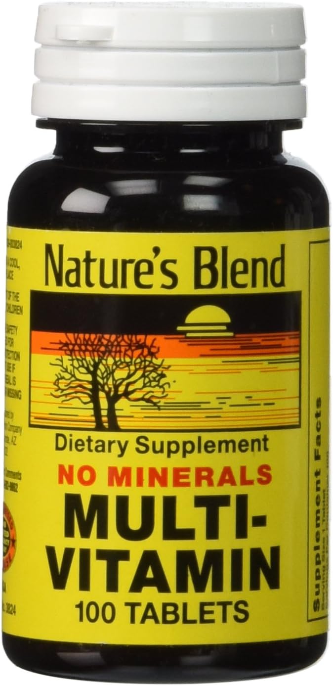 Nature's Blend Multi-Vitamin Without Minerals, 100 Tablets