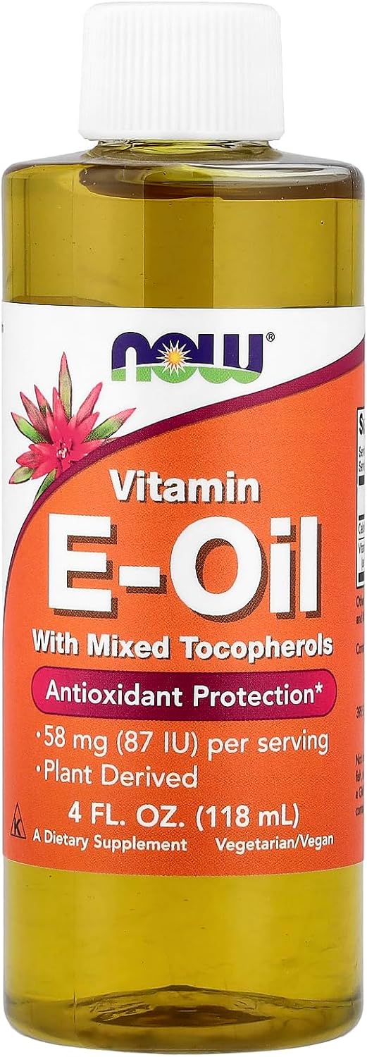 NOW Foods Vitamin E Liquid - 80% Mixed Tocopherols - 118 ml