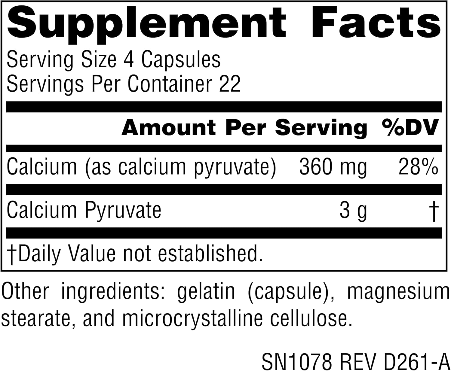Source Naturals Pyruvate Power - 750 mg - 90 Capsules