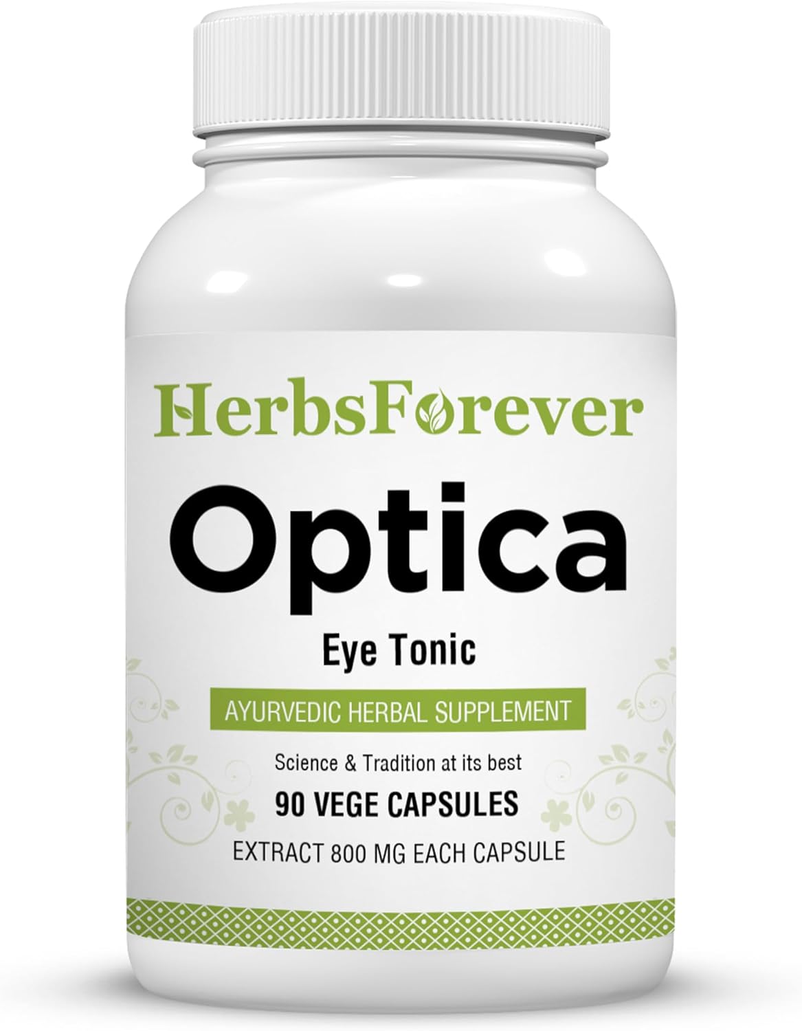 Optica – Eye Care for Vision & Retinal Health with Zinc, Iron, Calcium, Bacopa, and Ayurvedic Herbs (90 Vegetarian Capsules, 800mg)