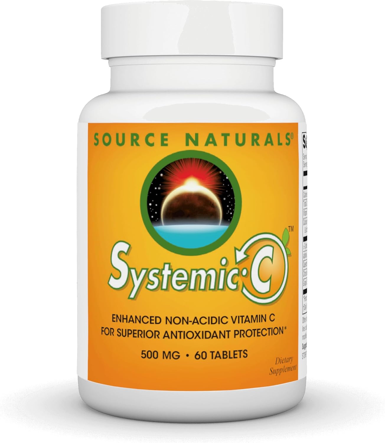 Source Naturals Systemic C, 500 mg – 60 Tablets