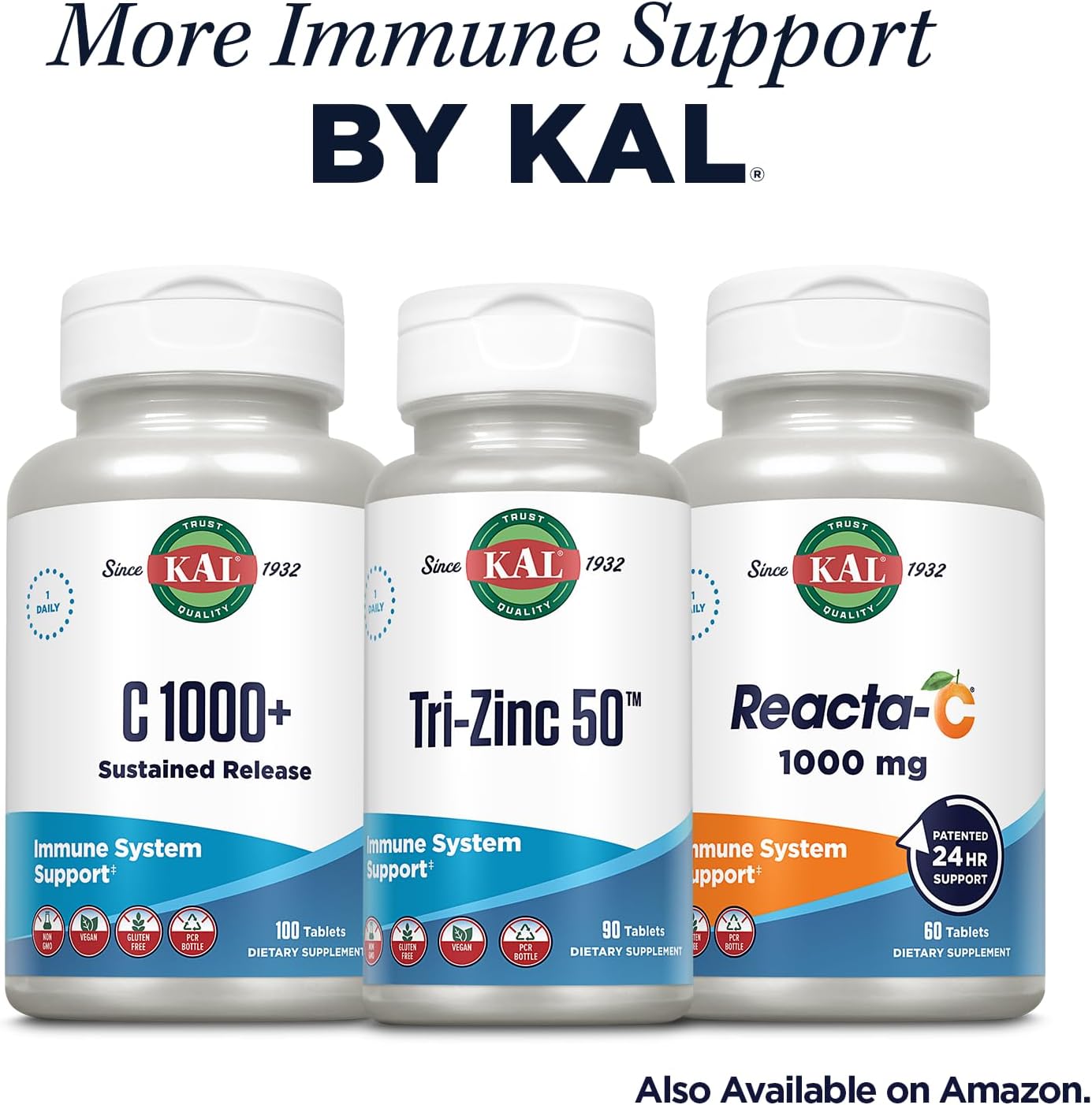 KAL Quercetin with Bromelain - Bromelain Quercetin Supplement for Men and Women, Complex with Vitamin C, Nettle, & Chamomile, Immune Health Support, Vegan, Non-GMO, Gluten Free - 60 Tablets
