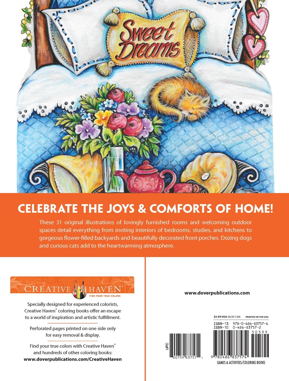 Creative Haven Home Sweet Home Colouring Book